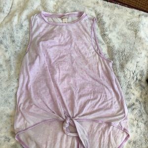 Mossimo. Tie front muscle t tank top. Crew neck. Purple. Size M